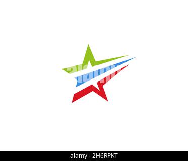 Colorful Star Logo Design Vector Symbol Illustration Stock Vector