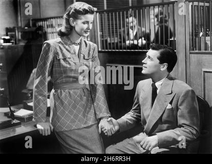 Lois Maxwell, Gordon MacRae, on-set of the Film, 'The Big Punch', Warner Bros., 1948 Stock Photo