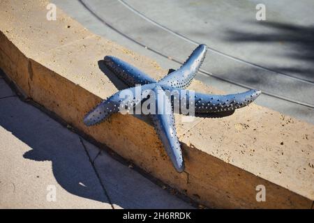 OMAHA, UNITED STATES - Oct 15, 2021: A starfish sculpture - Omaha's Henry Doorly Zoo and Aquarium in Omaha, Nebraska Stock Photo