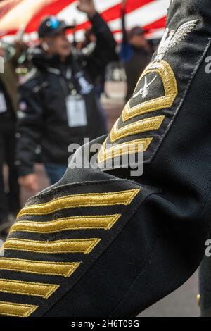 11 November 2021 Veterans Day Parade on Fifth Avenue in New York City, USA Stock Photo