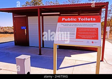 Public toilets in Parachilna South Australia Stock Photo