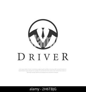 Driver service logo template vector illustration,Emblem, Concept Design, Creative Symbol, Icon Stock Vector