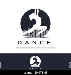 Dance logo vector design symbol Stock Vector