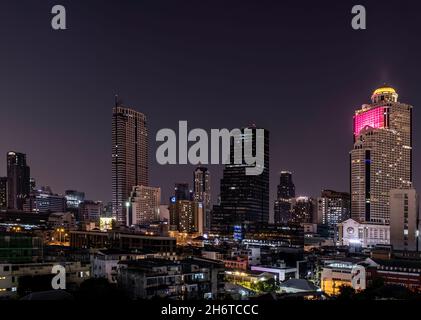 Bangkok, Thailand - Feb 07, 2020 : Exterior View Of The Icon Siam On The  River Icon Siam Is A New Shopping Center And A Landmark In Bangkok At  Night. Selective Focus.