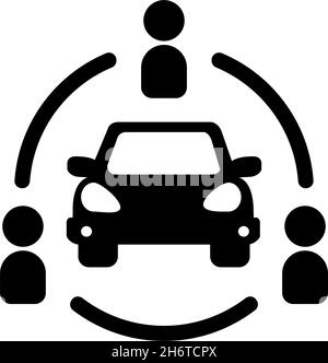 Car sharing vector icon illustration Stock Vector