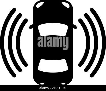 self-driving car, smart car vector icon illustration Stock Vector