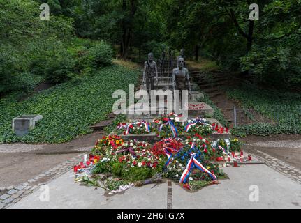 Memorial to the Victims of Communism in Prague, Czech Republic Stock Photo