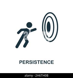 Persistence icon. Monochrome sign from work ethic collection. Creative Persistence icon illustration for web design, infographics and more Stock Vector