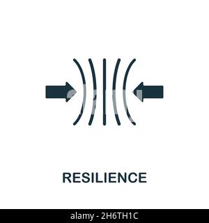 Resilience icon. Monochrome sign from work ethic collection. Creative Resilience icon illustration for web design, infographics and more Stock Vector