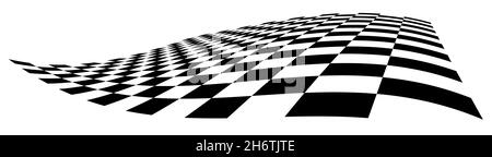 Checkered board curve. EPS10 vector illustration. Stock Vector