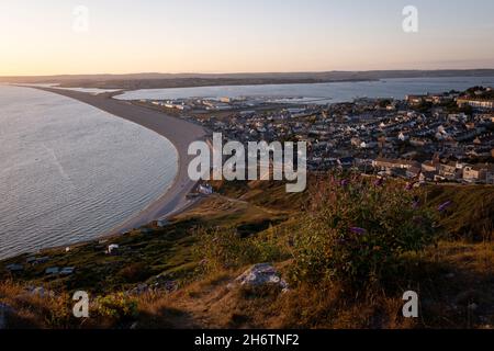 New Ground overlooking West Bay on the 20th July 2020 in Portland, Dorset in the United Kingdom. Photo by Sam Mellish Stock Photo