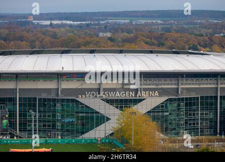 Wolfsburg, Deutschland. 11th Nov, 2021. Overview Volkswagen Arena, exterior view, soccer game, World Cup qualification group J matchday 9, Germany (GER) - Liechtenstein (LIE) 9: 0, on 11.11.2021 in Wolfsburg/Germany. Â Credit: dpa/Alamy Live News Stock Photo