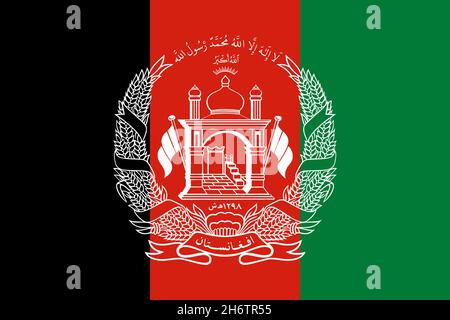 Nationalfahne, Flagge von Afghanistan Stock Photo - Alamy