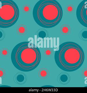 Seamless pattern, abstract circle red green blue, vector illustration for textile and wallpaper Stock Vector