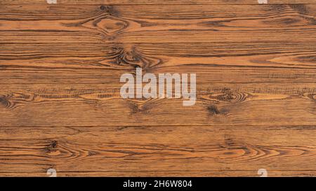 Brushed wood background with rough texture of aged wood. Pine wood planks knocked together for a traditional background or table with golden color of Stock Photo