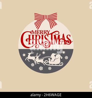 Christmas Wreath vector. Christmas door hanger for laser cut, paper cut or decal. Christmas decoration vector file. Christmas ornaments files for cut. Stock Vector