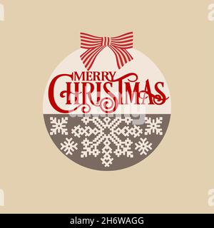 Christmas Wreath vector. Christmas door hanger for laser cut, paper cut or decal. Christmas decoration vector file. Christmas ornaments files for cut. Stock Vector