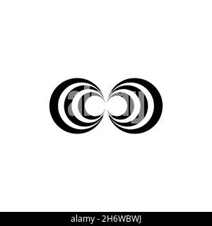 Hypnosis flat icon. Simple style hypnose terapy poster background symbol. Logo design element. T-shirt printing. Vector for sticker. Stock Vector