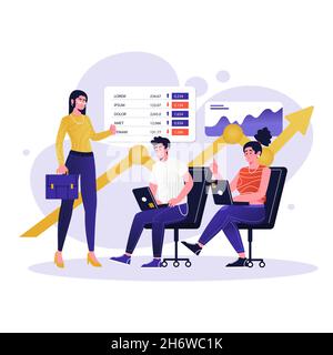 Gradient credit assessment concept Vector illustration. Stock Vector