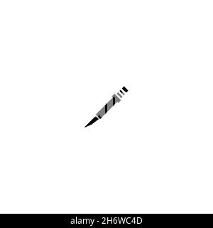 Lanset flat icon. Simple style medical surgery poster background symbol. Logo design element. T-shirt printing. Vector for sticker. Stock Vector