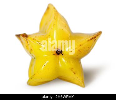 Ripe starfish back view isolated on white Stock Photo