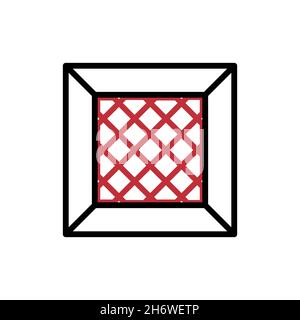 Grill flat icon. Simple style barbecue event poster background symbol. Logo design element. T-shirt printing. Vector for sticker. Stock Vector