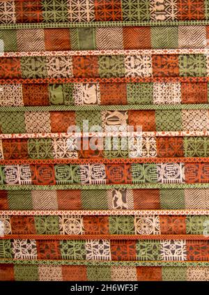 Detail of the polychrome wooden ceiling in the church. Abstract. Background. Stock Photo