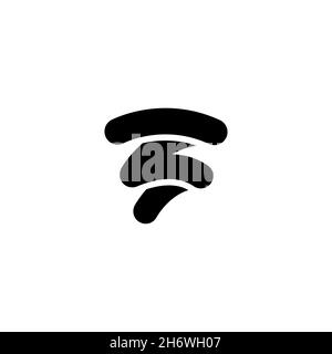 Tornado flat icon. Simple style natural calamity poster background symbol. Storm sign Logo design element. T-shirt printing. Vector for sticker. Stock Vector