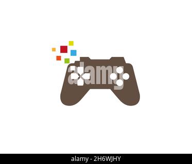 Creative Gamepad Pixel Logo Design Vector Symbol Illustration Stock Vector