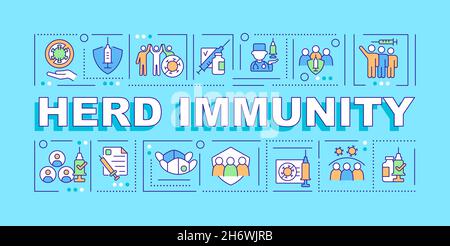 Herd immunity word concepts banner Stock Vector