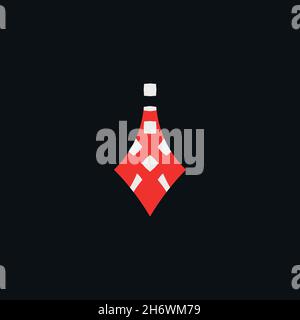 Tie flat icon. Simple style man fashion poster background symbol. Logo design element. T-shirt printing. Vector for sticker. Stock Vector
