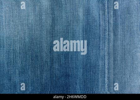 close up of Blue denim jean texture and background, old jeans Stock Photo