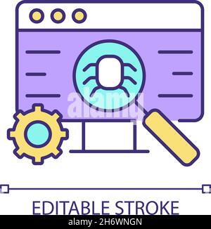 Software testing RGB color icon Stock Vector