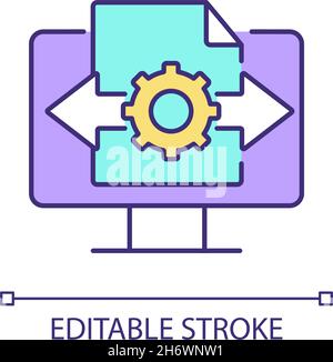 Decision making RGB color icon Stock Vector