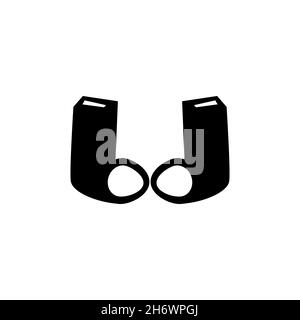 Phoropter flat icon. Simple style eye clinic big sale poster background symbol. Logo design element. T-shirt printing. Vector for sticker. Stock Vector