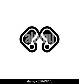 Phoropter flat icon. Simple style eye clinic big sale poster background symbol. Logo design element. T-shirt printing. Vector for sticker. Stock Vector