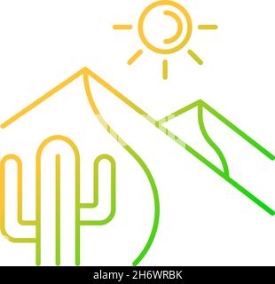 Hot desert gradient linear vector icon Stock Vector
