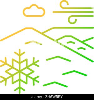 Cold desert gradient linear vector icon Stock Vector