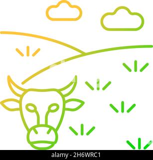 Grassland gradient linear vector icon Stock Vector Image & Art - Alamy