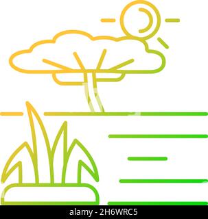 Savanna gradient linear vector icon Stock Vector