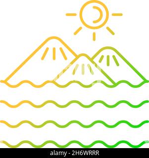 Coastal land gradient linear vector icon Stock Vector Image & Art - Alamy