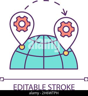 Sharing technology RGB color icon Stock Vector