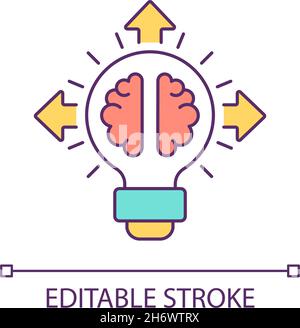 Innovative idea RGB color icon Stock Vector