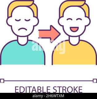 Mood change RGB color icon Stock Vector