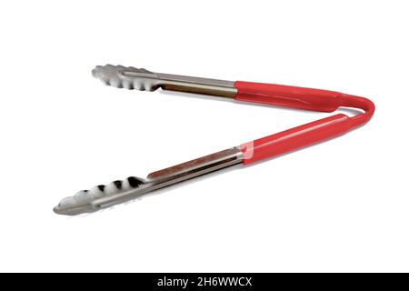cooking tongs isolated on a white background Stock Photo