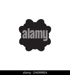 Pillow flat icon. Simple style Furniture company bedroom big sale poster background symbol. Logo design element. T-shirt printing. Vector for sticker Stock Vector