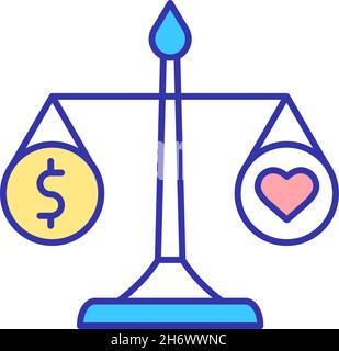 For profit business RGB color icon Stock Vector