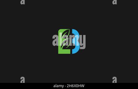 LETTER B LOGO WITH NEGATIVE SPACE EFFECT FOR LOGO DESIGN AND ILLUSTRATION USE Stock Vector