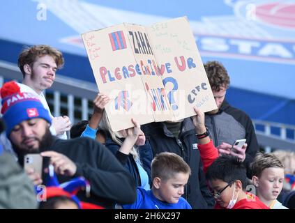 LONDON, ENGLAND - OCTOBER 3, 2021: Crystal Palace fans pictured ahead of the 2021-22 Premier League matchweek 7 game between Crystal Palace FC and Leicester CIty FC at Selhurst Park. Copyright: Cosmin Iftode/Picstaff Stock Photo