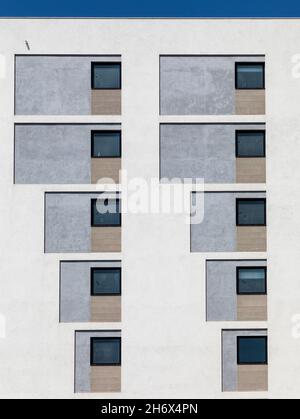 Windows in modern building, Europa Point, Gibraltar Stock Photo